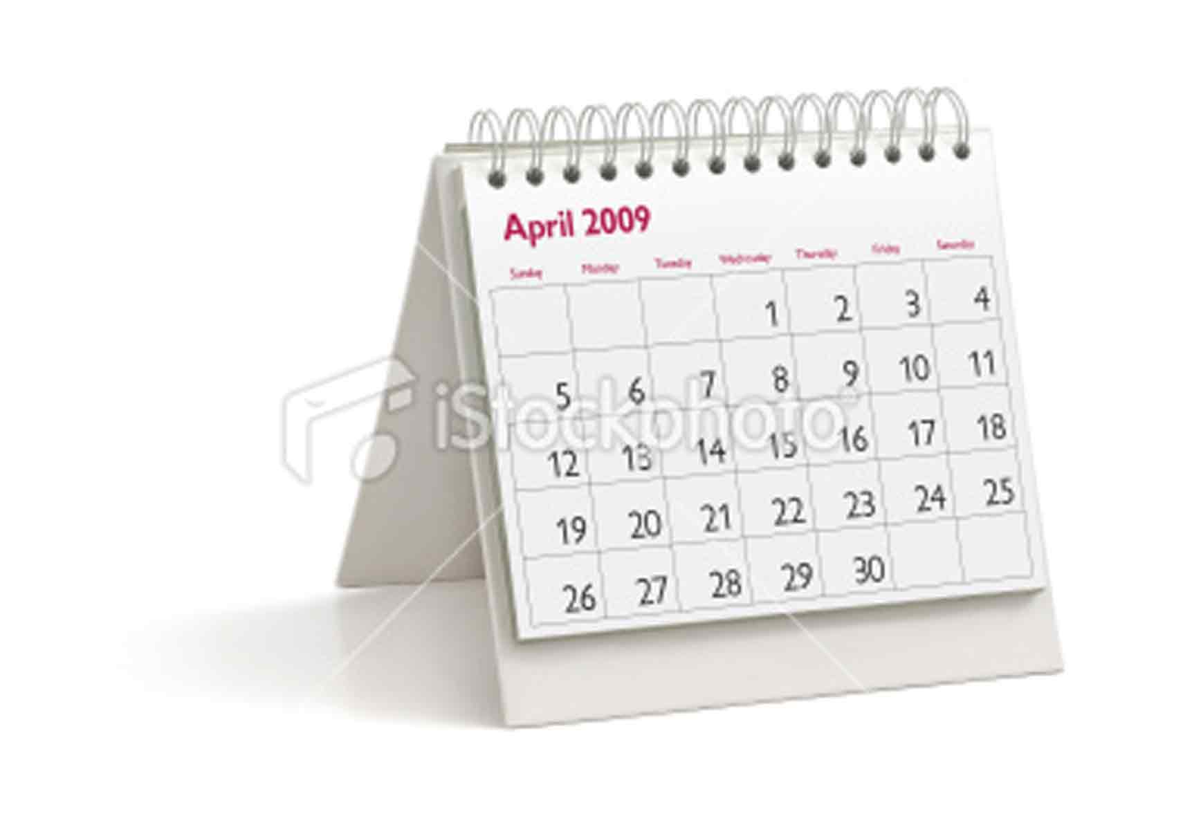 ist2 8524277 desktop calendar april 2009